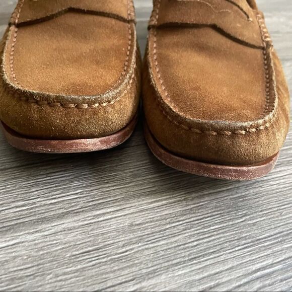 Trask “Sadler” Suede Leather Brown Penny Loafer main image 5